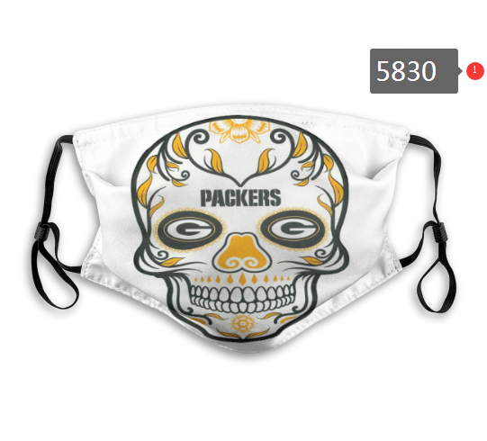 2020 NFL Green Bay Packers #5 Dust mask with filter->nfl dust mask->Sports Accessory